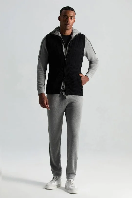 Hemington - Activewear Merino Yün Siyah Yelek (4)