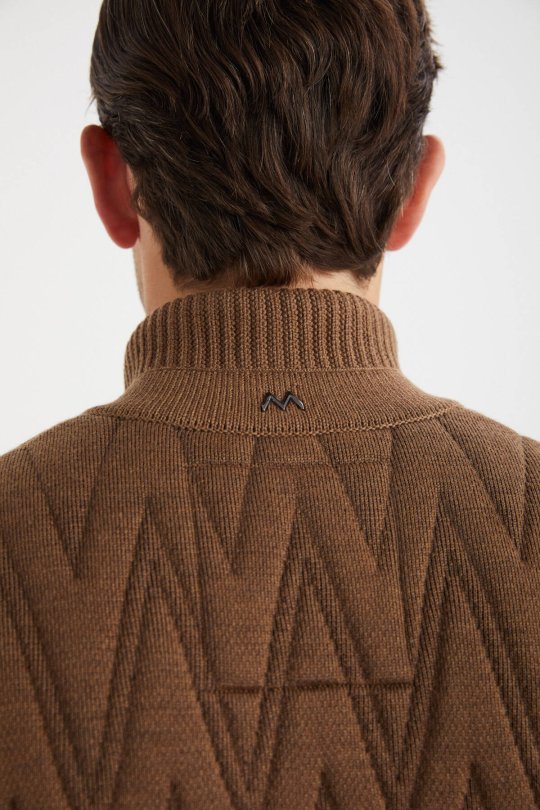 Activewear Merino Yün Tütün Rengi Yelek