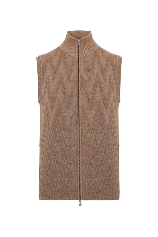 Hemington - Activewear Merino Yün Tütün Rengi Yelek (5)