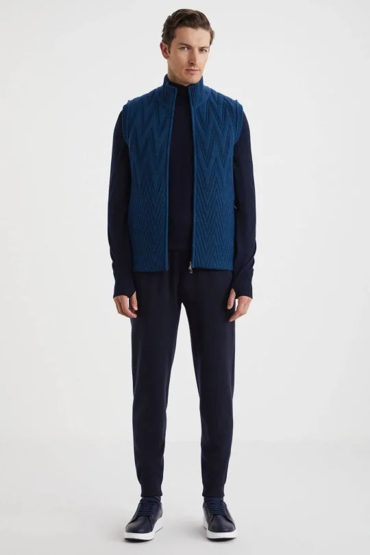 Hemington - Activewear Merino Yün Yeşil Yelek (1)