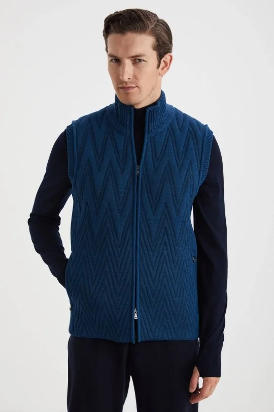 Hemington - Activewear Merino Yün Yeşil Yelek