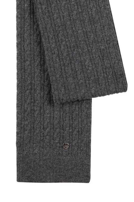 Lambswool Yün Antrasit Atkı