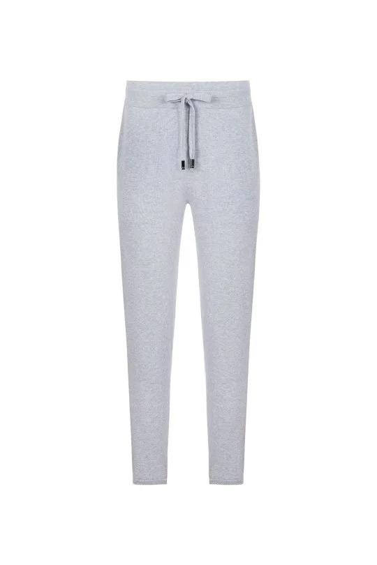 Hemington - Bağcıklı Açık Gri Slim Fit Triko Pantolon (6)