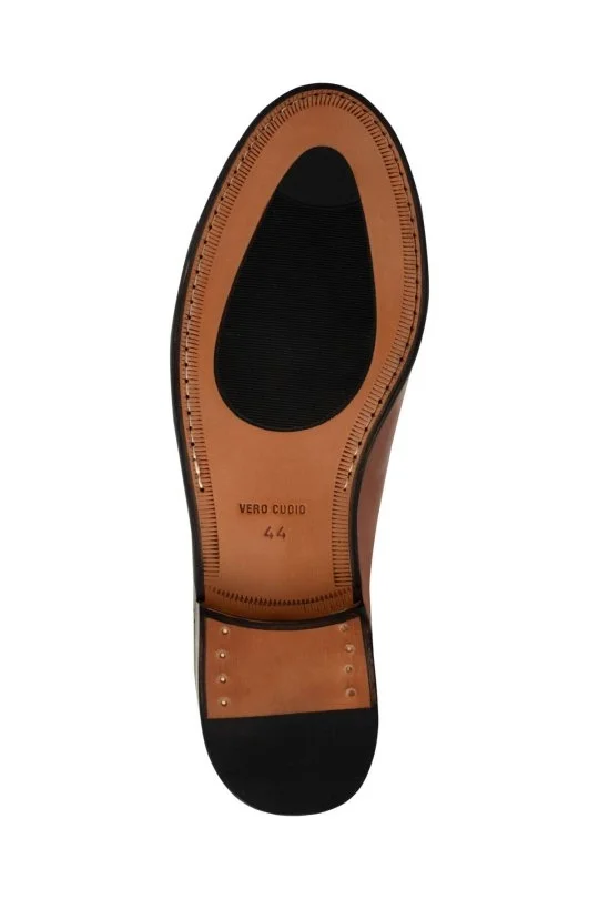 Hemington - Bağcıklı El Yapımı Taba Rengi Deri Loafer (4)