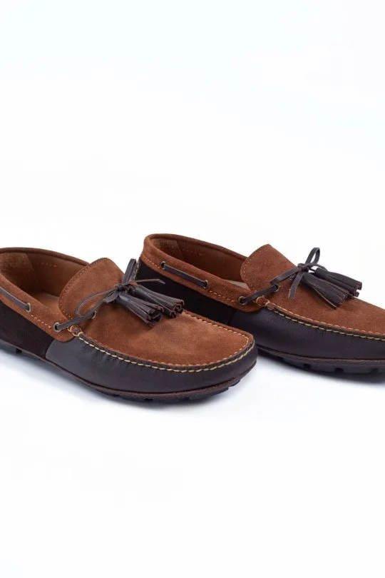 Hemington - Bağcıklı Kahverengi Süet Deri Loafer (1)