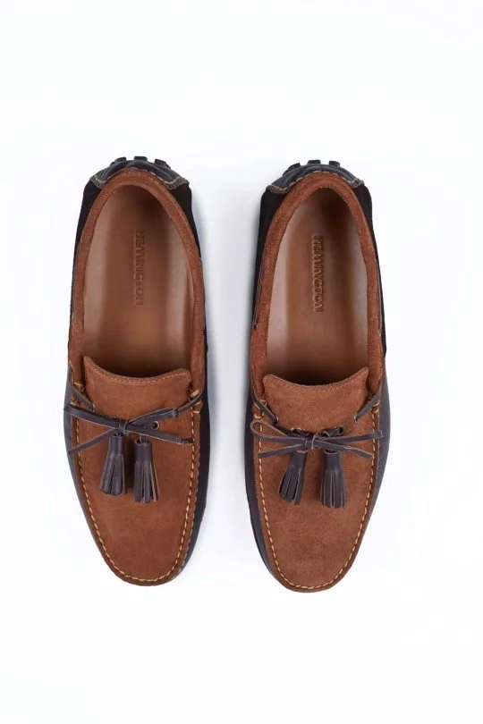 Hemington - Bağcıklı Kahverengi Süet Deri Loafer (5)