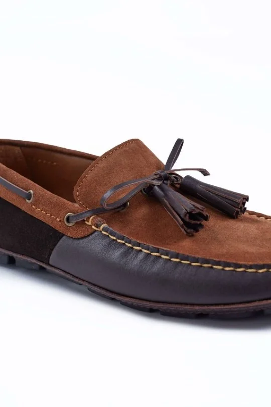 Hemington - Bağcıklı Kahverengi Süet Deri Loafer (6)