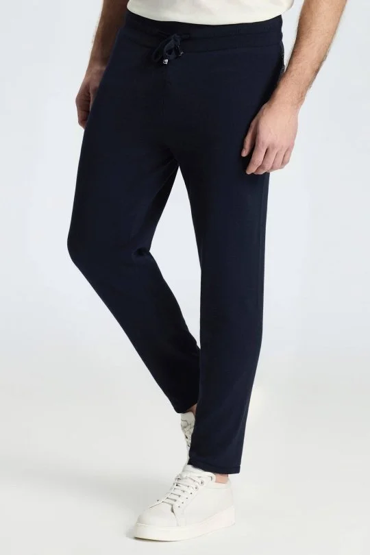 Hemington - Bağcıklı Lacivert Slim Fit Triko Pantolon (2)