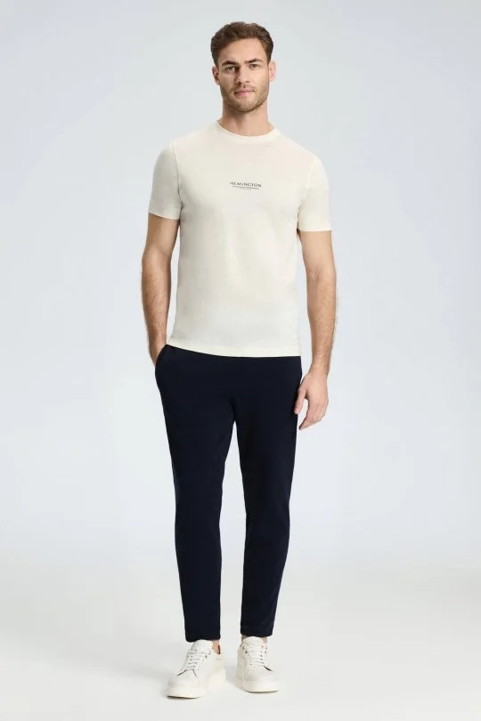 Hemington - Bağcıklı Lacivert Slim Fit Triko Pantolon (1)