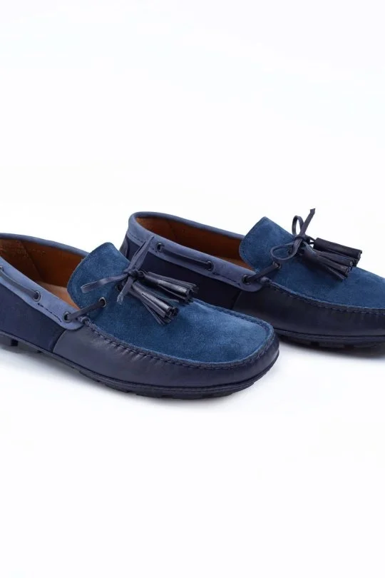 Hemington - Bağcıklı Lacivert Süet Deri Loafer (2)