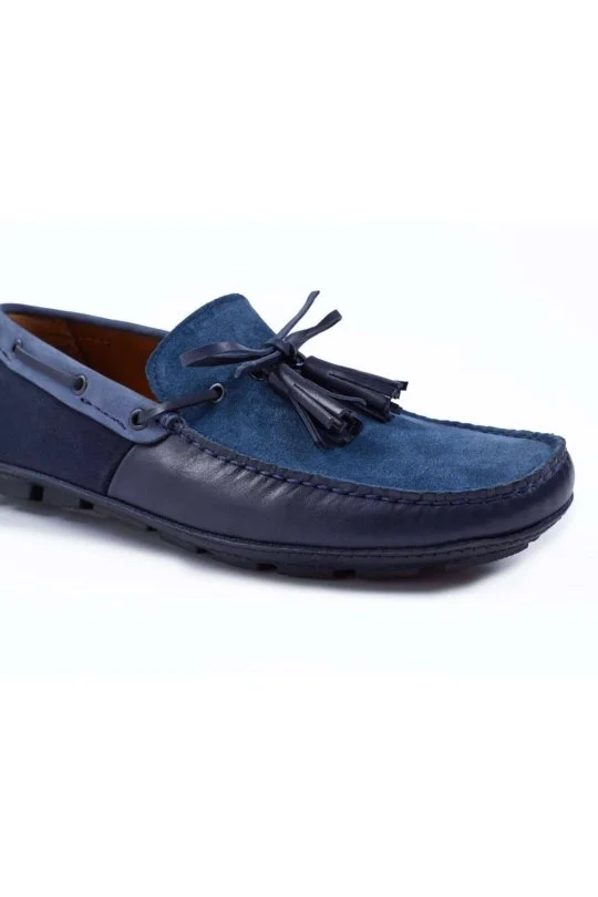 Hemington - Bağcıklı Lacivert Süet Deri Loafer (3)