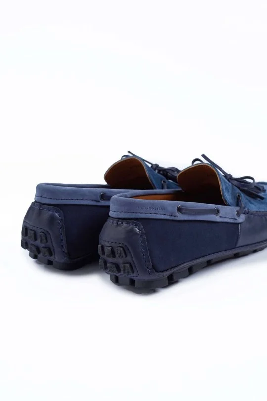 Hemington - Bağcıklı Lacivert Süet Deri Loafer (5)
