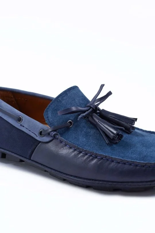 Hemington - Bağcıklı Lacivert Süet Deri Loafer (4)