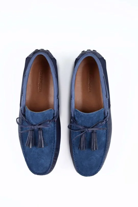 Hemington - Bağcıklı Lacivert Süet Deri Loafer (6)