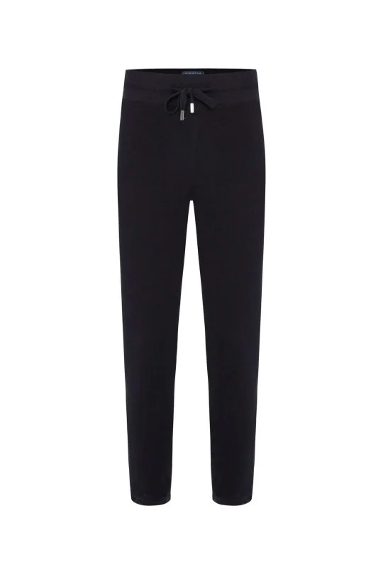 Hemington - Bağcıklı Siyah Slim Fit Triko Pantolon (5)