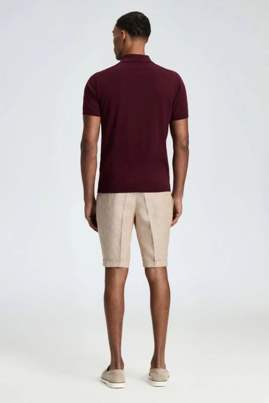 Hemington - Baklava Desen Bordo Giza Pamuk Triko Polo (3)