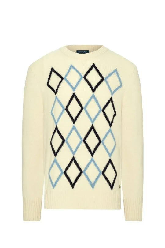 Hemington - Baklava Desen Lambswool Ekru Kazak (8)