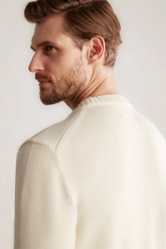 Hemington - Baklava Desen Lambswool Ekru Kazak (3)