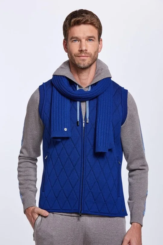 Hemington - Merino Yün Activewear İndigo Triko Yelek (3)