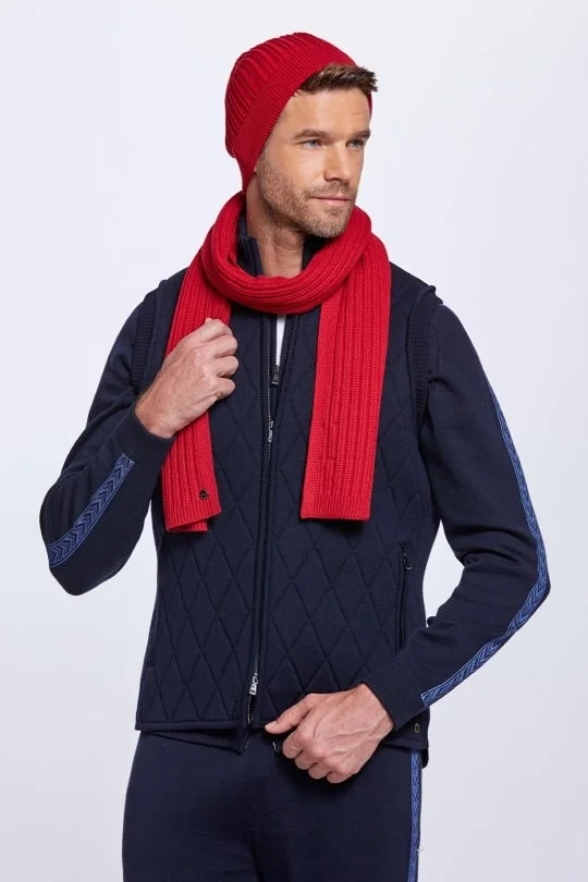 Hemington - Merino Yün Activewear Lacivert Triko Yelek (6)