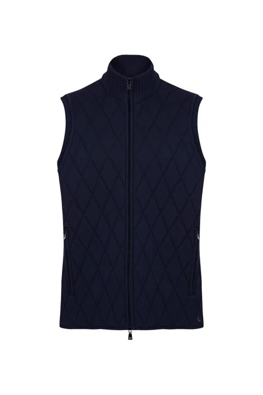 Hemington - Merino Yün Activewear Lacivert Triko Yelek (9)
