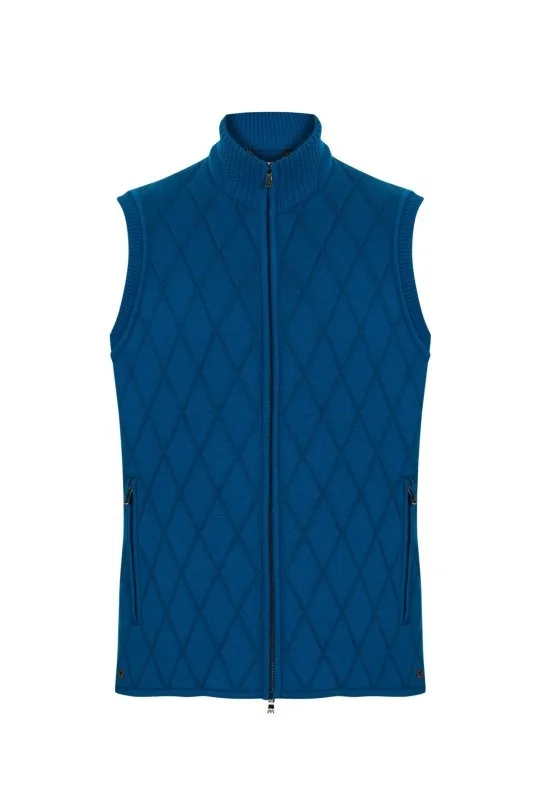 Hemington - Merino Yün Activewear Petrol Mavisi Triko Yelek (7)