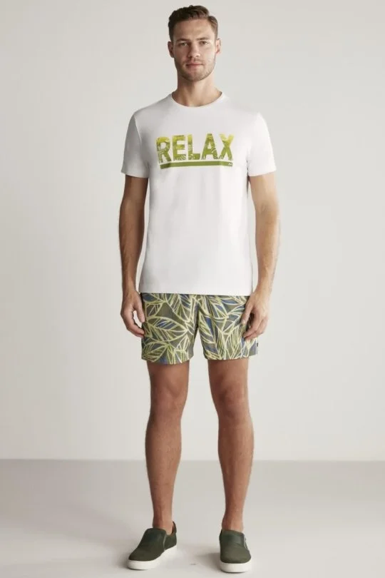 Hemington - Baskılı Pima Pamuk Beyaz T-Shirt (1)