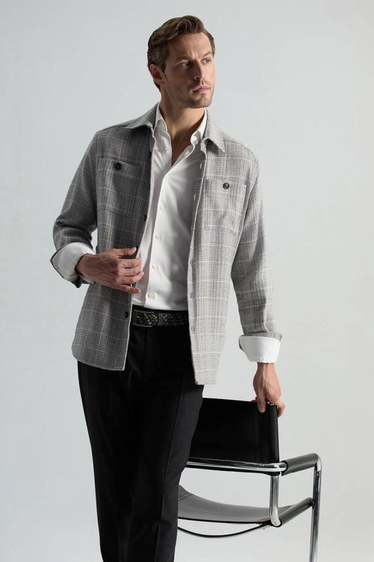 Beli Bağcıklı Antrasit Yün Chino Jogger Pantolon