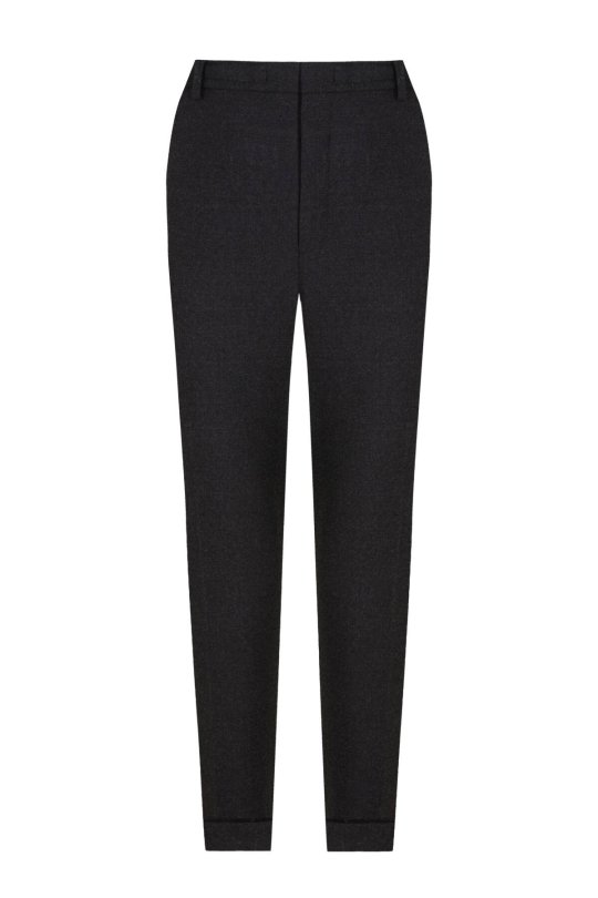 Beli Bağcıklı Antrasit Yün Chino Jogger Pantolon