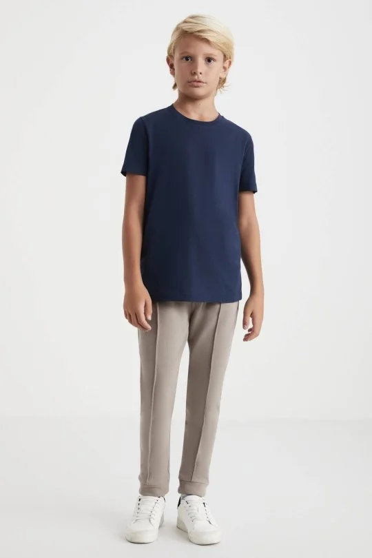 Hemington - Beli Lastikli Pamuk Bej Çocuk Pantolon (2)