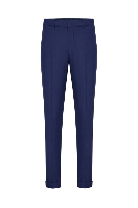 Beli Lastikli Lacivert Yün Jogger Flanel Pantolon