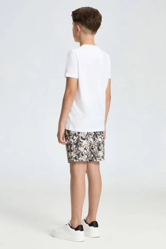 Hemington - Beyaz Bisiklet Yaka Basic Çocuk T-Shirt (4)