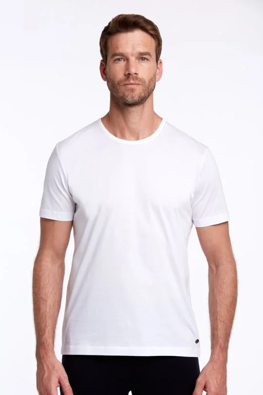 Hemington - Beyaz Bisiklet Yaka Basic T-Shirt (1)