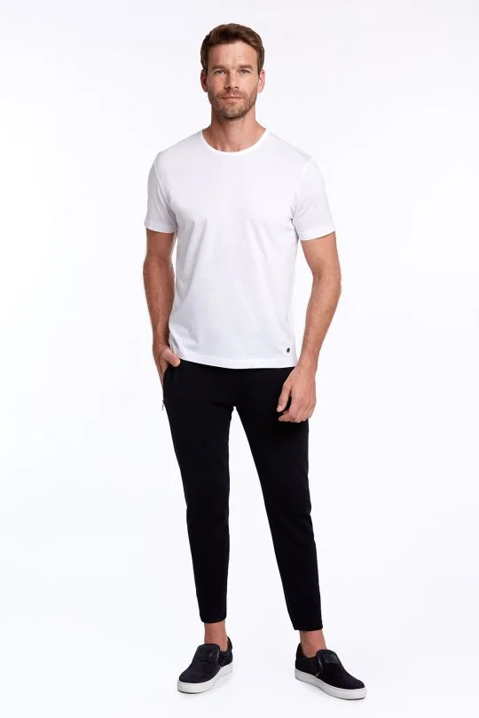 Hemington - Beyaz Bisiklet Yaka Basic T-Shirt (2)