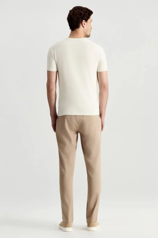 Hemington - Bisiklet Yaka Beyaz Giza Pamuk Triko T-Shirt (5)