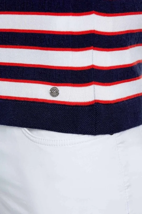 Hemington - Beyaz Çizgi Desen Bisiklet Yaka Lacivert Triko T-Shirt (6)