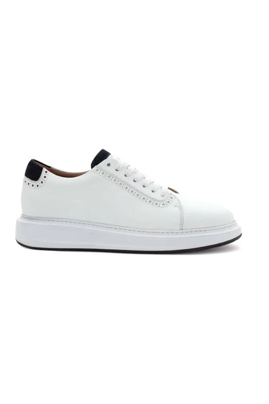Hemington - Beyaz El Yapımı Deri Sneaker
