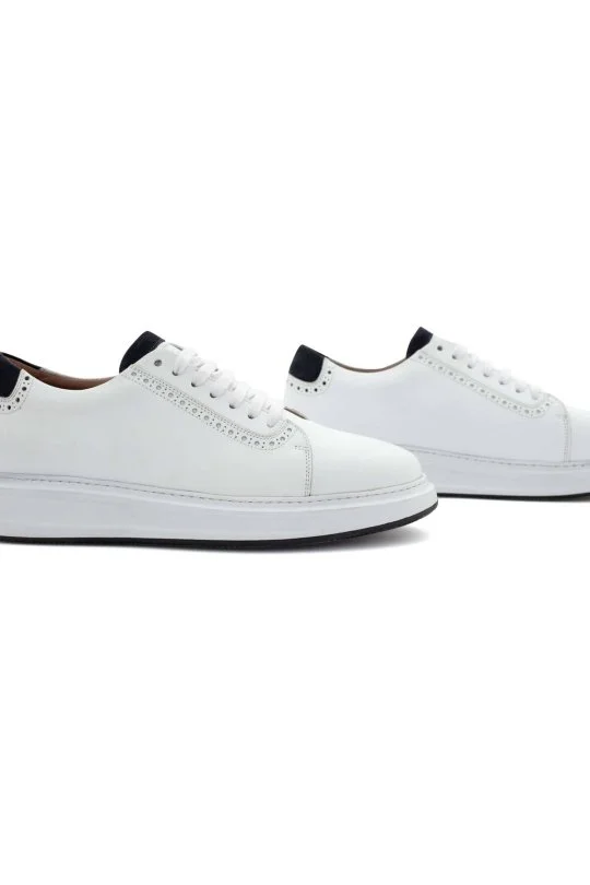 Hemington - Beyaz El Yapımı Deri Sneaker (3)