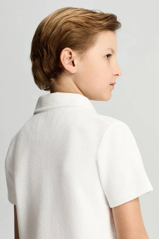 Hemington - Beyaz Havlu Kumaş Polo Yaka Çocuk T-Shirt (6)
