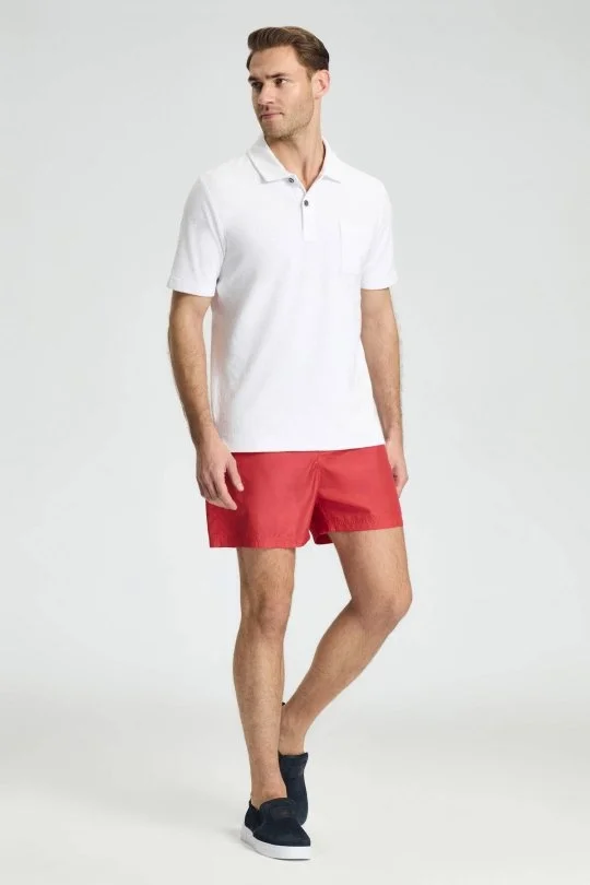 Hemington - Beyaz Havlu Kumaş Polo Yaka T-Shirt (1)