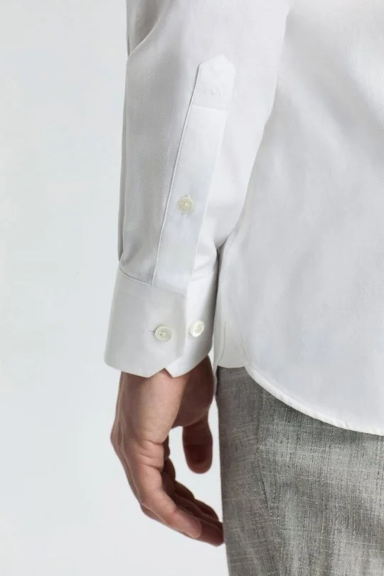 Hemington - Beyaz İtalyan Yaka Saf Pamuk Business Gömlek (5)