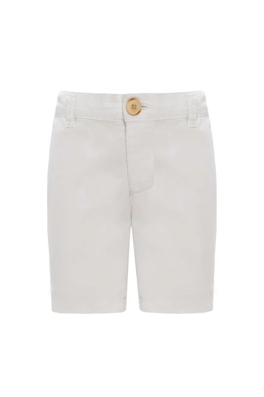 Hemington - Beyaz Pamuk Chino Çocuk Bermuda Şort (6)