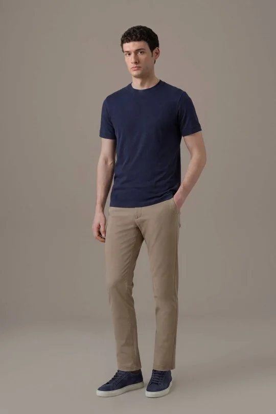 Hemington - Bisiklet Yaka Dokulu Lacivert T-Shirt (2)