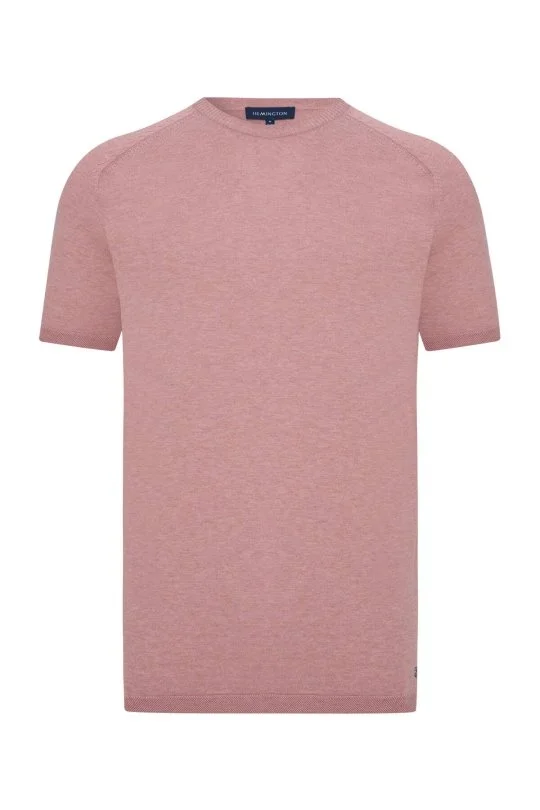 Hemington - Bisiklet Yaka Gül Kurusu Giza Pamuk Triko T-Shirt (7)
