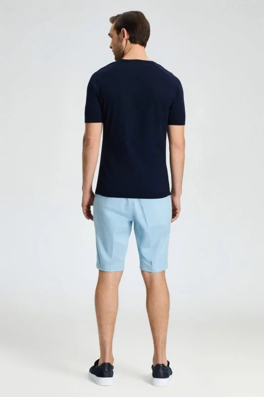 Hemington - Bisiklet Yaka Lacivert Giza Pamuk Triko T-Shirt (6)