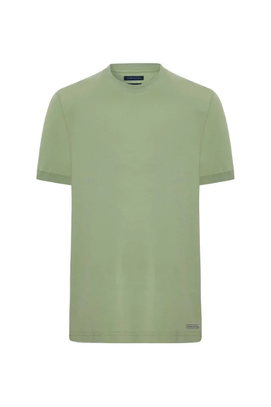 Hemington - Bisiklet Yaka Rahat Kesim Saf Pamuk Açık Yeşil T-Shirt (6)