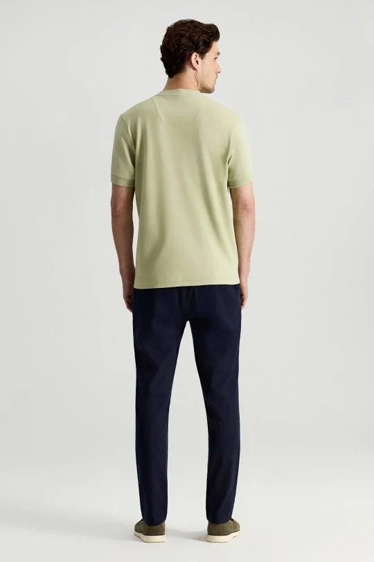 Hemington - Bisiklet Yaka Rahat Resim Saf Pamuk Açık Yeşil T-Shirt (4)