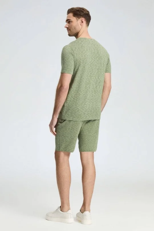 Hemington - Bisiklet Yaka Saf Pamuk Haki Triko T-Shirt (6)