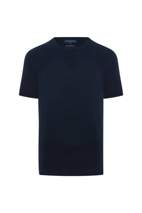 Hemington - Bisiklet Yaka Saf Pamuk Lacivert Triko T-Shirt (6)