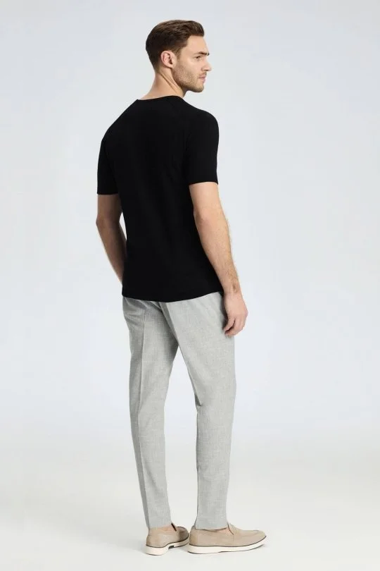 Hemington - Bisiklet Yaka Siyah Giza Pamuk Triko T-Shirt (6)